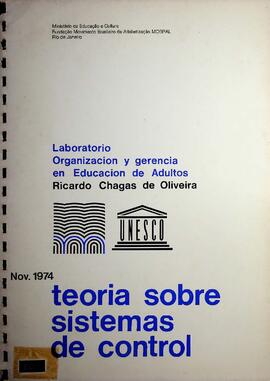 Teoria sobre Sistemas de Controle - Laboratório de Organização e Gestão na Educação de Adultos, 1974
