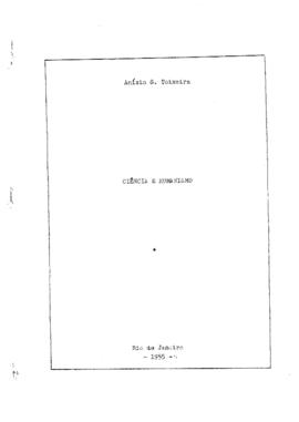 EDUCADORES_m031p01 - Artigo - Ciência e Humanismo, Anísio Teixeira, 1955