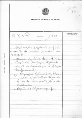 CODI-UNIPER_m0612p07 - Instruções Regulando o Funcionamento de Vários Serviços do INEP, 1939