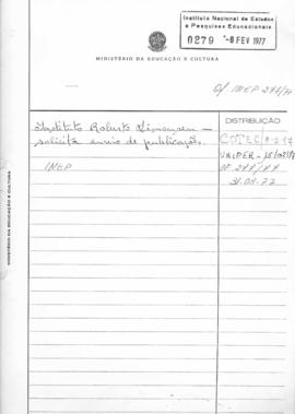 CODI-UNIPER_m1082p08 - Instituto Roberto Simonsen Solicita Envio de Publicações, 1977