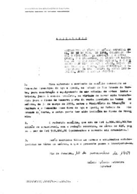 Campanhas de Construções Escolares_m021p01 - Termos de Acordo relacionados a auxílio para aprimoramento da Rede Escolar Brasileira, 1956