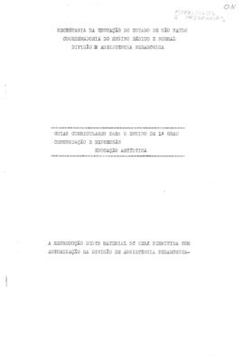 CODI-UNIPER_m0772p01 - Guias Curriculares para o Ensino de 1º Grau da Educação Artística, 1973