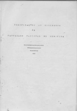 CODI-UNIPER_m0181p01 - Modificações ao Regimento da Faculdade Nacional de Medicina, 1955 - 1959