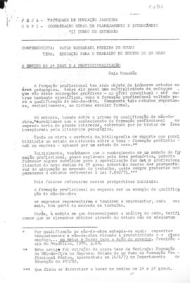 CODI-UNIPER_m0217p03 - Palestras Proferidas no II Curso de Extensão da Faculdade de Educação Jacobina, 1978