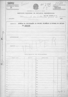 CODI-UNIPER_m0278p01 – Texto sobre Organização do Ensino Primário e Normal do Estado de Sergipe, 1939