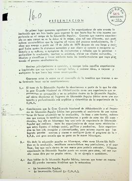 Material do Seminário de Educação Popular, 1983