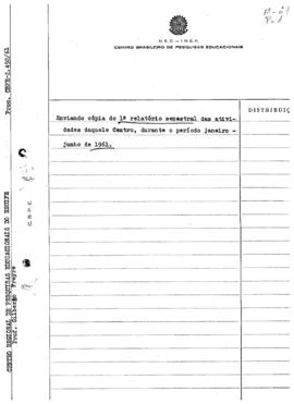 CRPE-PE_m024p01 - Primeiro Relatório Semestral das Atividades do CRPE-PE, 1961