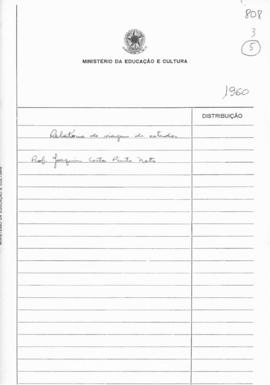 CODI_m090p02 - Relatório de Atividades de Joaquim Costa Pinto Neto, 1960