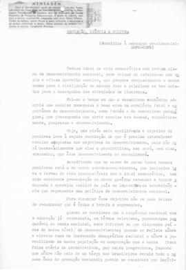 CODI_m015p01 - Subsídios para a Mensagem do Governo ao Congresso Nacional, 1958