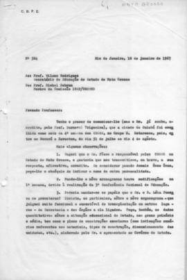 CEOSE-CROSE_m058p01 - Correspondências Enviadas Pelo Professor Michel Debrun sobre CROSE do Mato Grosso, 1966 - 1967