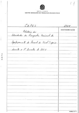 CAPES_m004p01 - Relatório de atividades do 1º trimestre, 1958