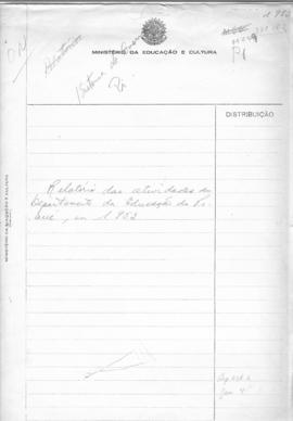 CODI-UNIPER_m0239p01 - Relatório de Atividades do Departamento da Educação do Piauí, 1953
