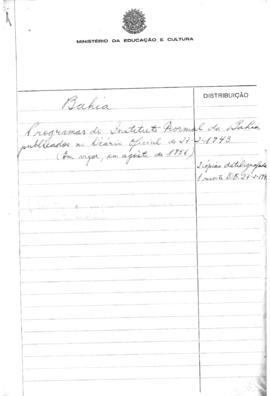 CODI-UNIPER_m0856p02 - Programas do Instituto Normal da Bahia, 1956