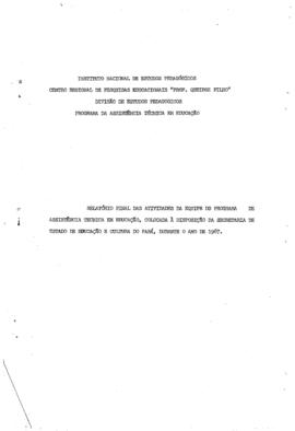 CRPE-SP_m0029p01 - Relatório Final das Atividades do Programa de Assistência em Educação, 1967