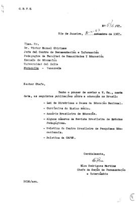 CODI-UNIPER_m1115p01 - Correspondências sobre Publicações de Educação, 1967