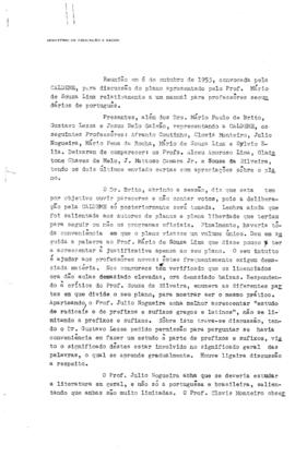 CALDEME_m011p01 - Elaboração de um Manual de Português para professores  do Ensino Secundário, 1953