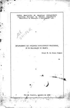 CODI-UNIPER_m0967p01 - Levantamento das Pesquisas Educacionais Realizadas ou em Realização no Brasil, 1956