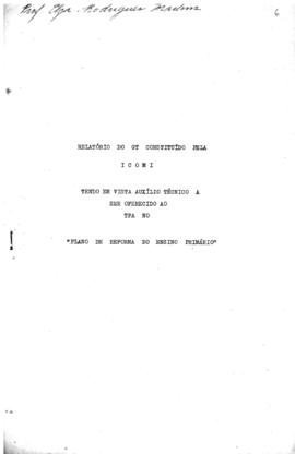 CODI-UNIPER_m0149p02 - Relatório do Grupo de Trabalho no Plano de Reforma do Ensino Primário, 1964