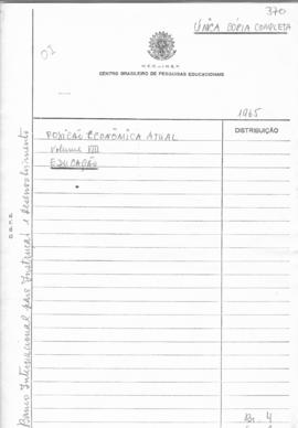 CODI-UNIPER_m0230p01 - Posição Econômica Atual e Prospectos do Brasil, 1965