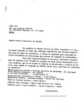 COLTED_m012p02 - Relação de Obras de Referência das Cadeiras Específicas das Escolas Normais, 1968