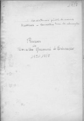 CODI-UNIPER_m0143p01 - Pareceres do Conselho Nacional de Educação, 1931 - 1937