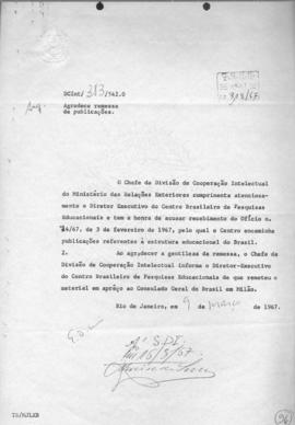 CODI-UNIPER_m1103p05 - Encaminhamento de Relação das Publicações Referentes à Estrutura Educacional no Brasil, 1966 - 1967