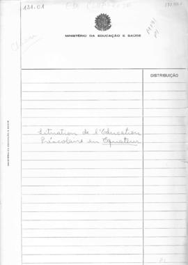 CODI-UNIPER_m0131p01 - Situação da Educação Pré-Escolar no Equador, 1950