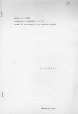 CODI-UNIPER_m0283p02 - Regimento do Centro de Desenvolvimento de Recursos Humanos da Secretaria da Educação do Estado da Paraíba, 1975
