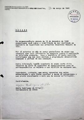 Correspondências com Assuntos Diversos enviadas e recebidas pelo Subsistema de Supervisão Global,...