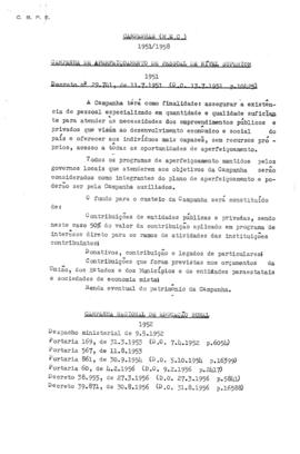 CODI-UNIPER_m0728p01 - Legislações sobre Campanhas Educacionais, 1951 - 1958