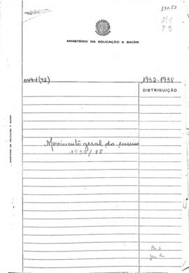 ESTATÍSTICA_m001p03 - Movimentação Geral do Ensino no período de 1932 a 1938