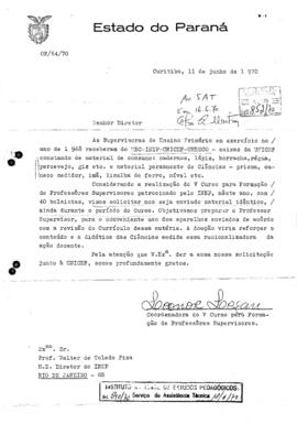SAT_m025p08 - Correspondência  solicitando material para o 2º Plano de Operações, 1970