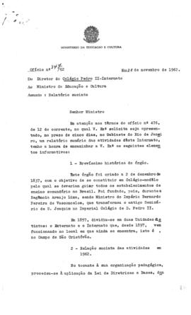 CODI-UNIPER_m0656p01 - Relatório do Colégio Pedro II - Internato, 1962