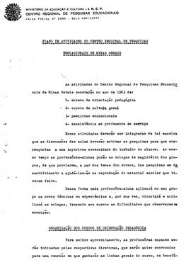 CRPE-MG_m019p01 - Plano e Relatórios do CRPE-MG, 1962 - 1963