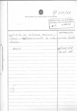 CODI-UNIPER_m1082p01 - Estabelecimento de Intercâmbio no Peru e 9º Congresso Brasileiro, 1977