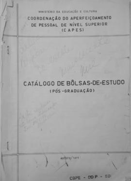 CAPES_m010p02 - Catálogo de bolsas de estudo, 1971