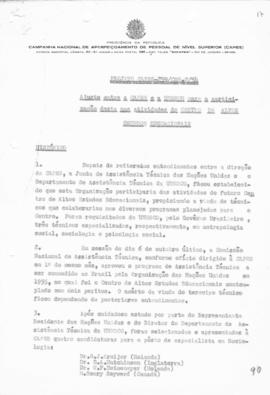 CBPE_m076p58 - Projeto sobre o Ajuste entre a CAPES e a UNESCO para a Participação nas Atividades do Centro de Altos Estudos Educacionais, 1954 - 1956