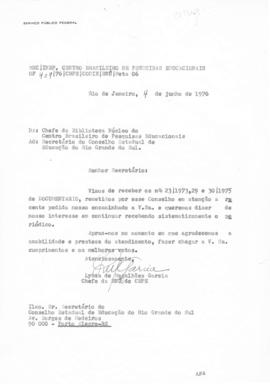 CODI-UNIPER_m1114p01 - Correspondências da Biblioteca Núcleo do CBPE, 1976