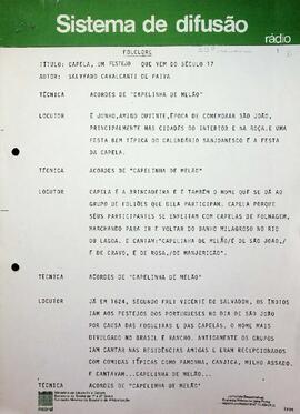 Coletânea de Scripts de Programas de Rádio produzidos pelo Ministério da Educação e Cultura