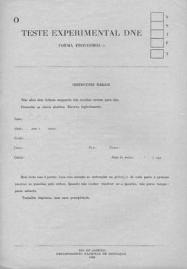 CODI-SOEP_m004p02 - Teste Experimental DNE e Modelo de Prova para Concurso para Escriturário, 1948