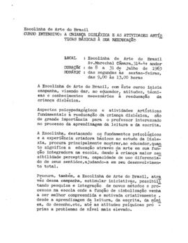 CODI-UNIPER_m0775p01 - Informações sobre a Escolinha de Artes no Brasil e seus Cursos, 1959 - 1968