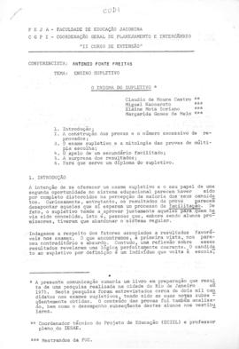 CODI-UNIPER_m0217p01 - Palestras Proferidas no II Curso de Extensão da Faculdade de Educação Jacobina, 1978