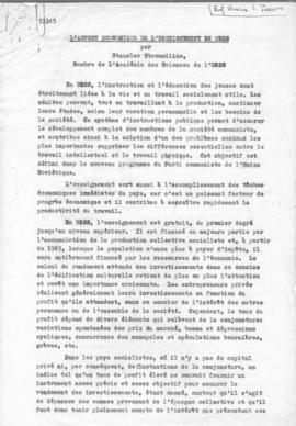 CODI-UNIPER_m0676p01 - L'Aspect Economique de L'Enseignement en URSS, 1962