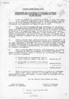 CBPE_m076p56 - Projeto sobre a Coordenação das Atividades de Pesquisas e Estudos Antropo-sociais e Publicação do Boletim do CBPE no Ano de 1955, 1955