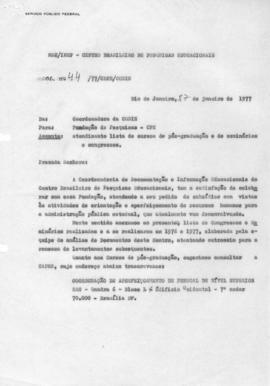 CODI_m031p02 - Correspondências Diversas Enviadas e Recebidas pela CODIE, 1977
