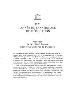 CODI-UNIPER_m0272p08 - Mensagem do Diretor Geral da Unesco, 1970