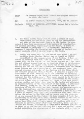 CODI_m025p01 - Relatório de Atividades de Bertram Hutchiinson, 1955