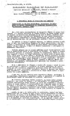 A Comissão Nacional de Folclore do Instituto Brasileiro de Educação, Ciência e Cultura - 1956