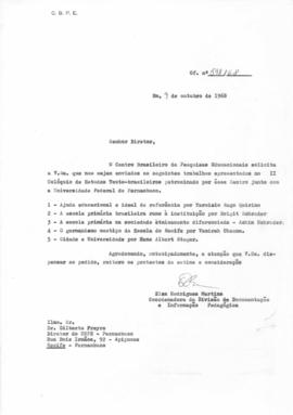 CODI_m036p04 - Ofícios Enviados e Recebidos pelo CBPE de Janeiro, Agosto e Outubro, 1968