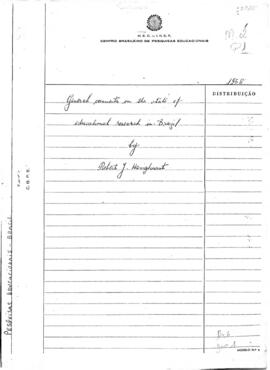 TRABALHOS-AVULSOS_m002p01 - "General Comments on the State of Educational Research in Brazil...